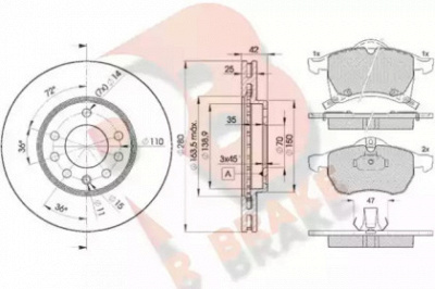 R BRAKE 3r12489060 -